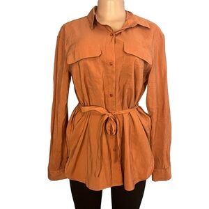 Banana Republic Rust Button Down Shirt with Tie